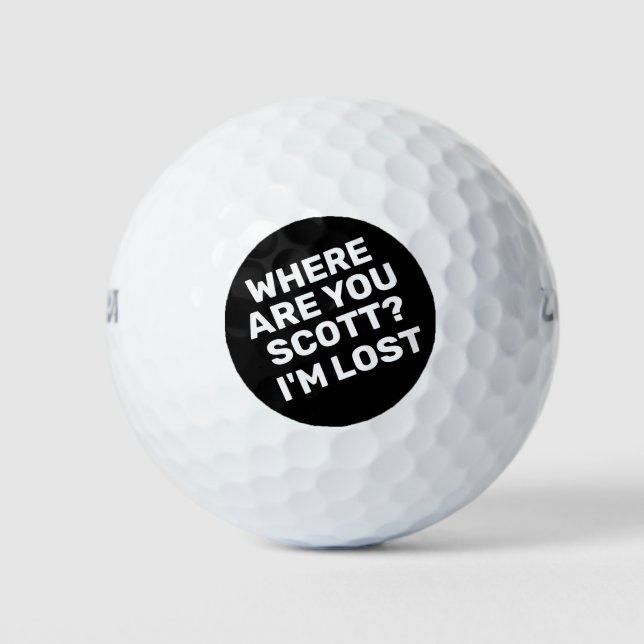 Funny Bold Letters Golfer Name Lost Golfball (Vorderseite)