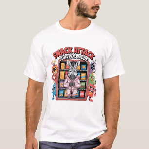 Funny Bold Zebra Pajamas Vending Machine T-Shirt