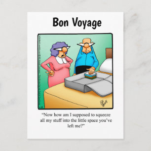 Funny Bon Voyage Humour Carte postale