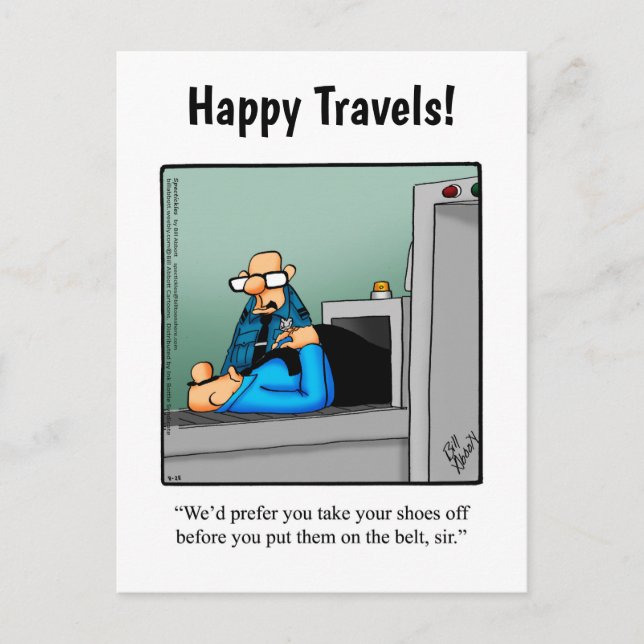 Funny Bon Voyage Spaß Postcard Postkarte (Vorderseite)