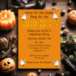 Funny Boo Bees Halloween Party Invitation Einladung