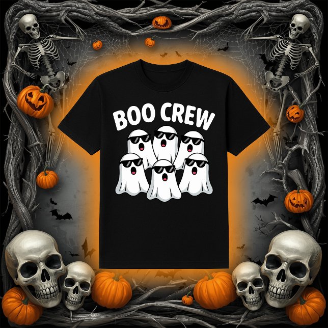 Funny Boo Crew Ghosts with Sunglasses Halloween T-Shirt (Von Creator hochgeladen)
