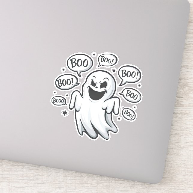 Funny Boo Ghost Aufkleber (Detail)