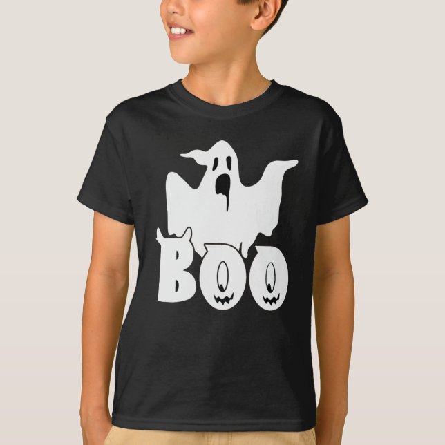Funny Boo Ghost Halloween T - Shirt (Vorderseite)