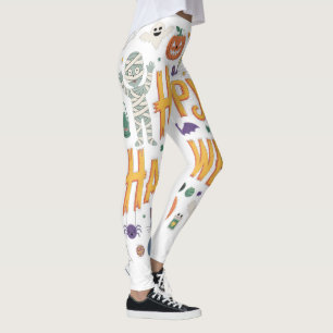 Funny Boo Hexe Spiders Pumpkins Happy Halloween Leggings