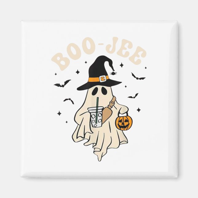 Funny Boo-jee Ghost Halloween Boo Jee Ghost Spooky Magnet (Vorne)