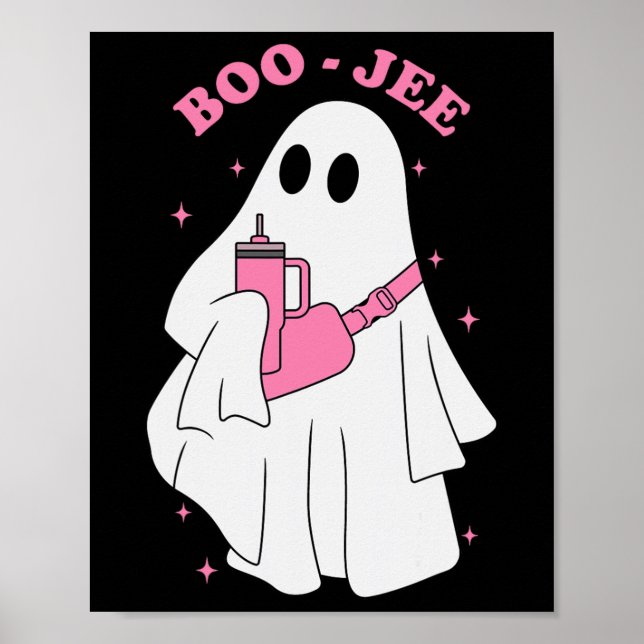 Funny Boo-jee Ghost Halloween Boo Jee Ghost Spooky Poster (Vorne)