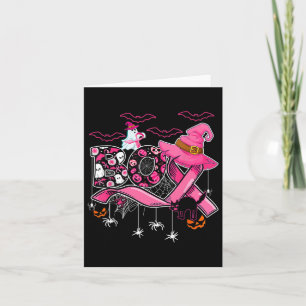 Funny Boo Pumpkin Hexe Rosa Ribbon Brustkrebs Karte