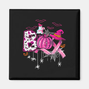 Funny Boo Pumpkin Hexe Rosa Ribbon Brustkrebs Magnet