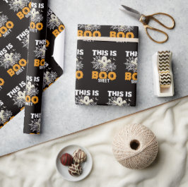 Funny Boo Sheet Ghost Halloween Wrapping Paper Geschenkpapier