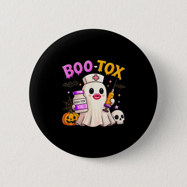 Funny Boo Tox ästhetische Krankenschwester Ghost S Button (Vorderseite)