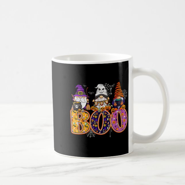 Funny Boo Witch Sipders Pumpkins Happy Halloween G Kaffeetasse (Rechts)