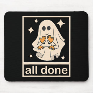 Funny Boojee Ghost All Done Sprachtherapie Hal Mousepad