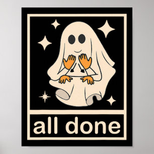 Funny Boojee Ghost All Done Sprachtherapie Hal Poster