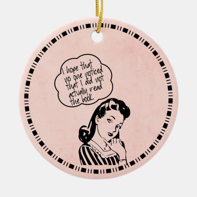 Funny Book Club Keramik Ornament (Vorne)