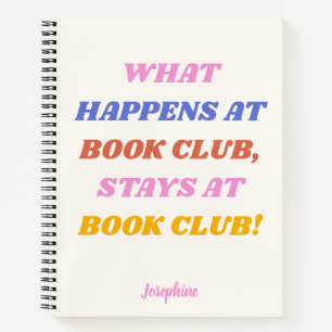 Funny Book Club Zitat Farbige Bezeichnung Journal Notizbuch