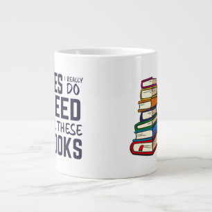 Funny Book Collector Zum Lesen hinzugefügt Jumbo-Tasse