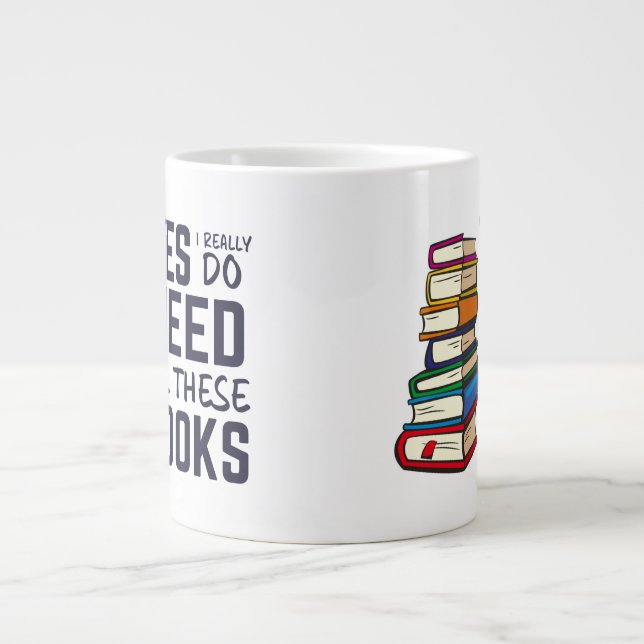 Funny Book Collector | Zum Lesen hinzugefügt Jumbo-Tasse (Vorderseite)