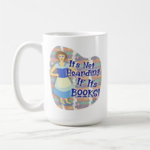 Funny Book Hoarder Retro Hausfrau Kitsch Kaffeetasse