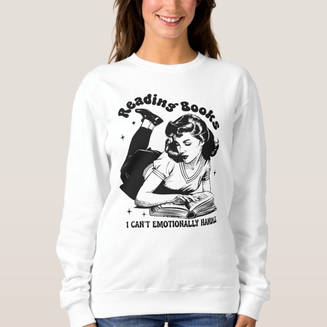 Funny book liebt Wortkunst Sweatshirt (Vorderseite)