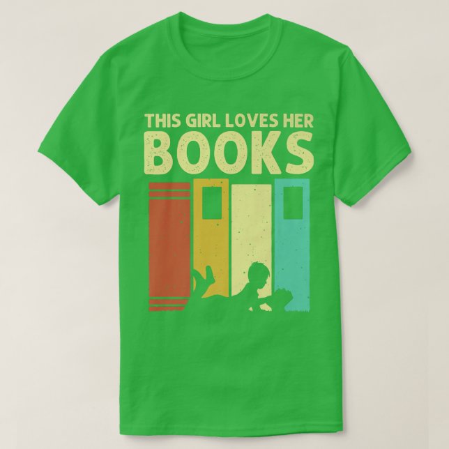 Funny Book Lover Design Kinder Girls Leser T-Shirt (Design vorne)