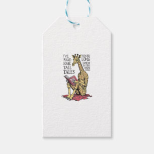 Funny Book Lover Giraffe Long Form Tall Tales Lese Geschenkanhänger