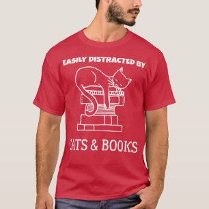 Funny Book Lover leicht von Katzen und Boo abgelen T-Shirt