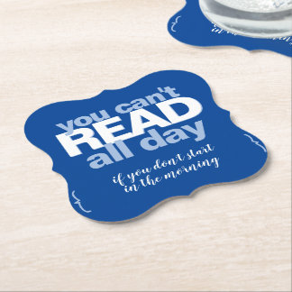 Funny Book Lover Read All Day Modern Typografy Untersetzer