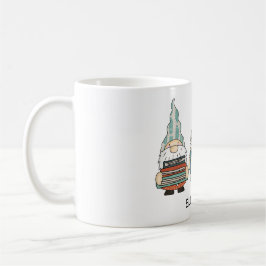 Funny Book Lover Reading Gnomes Custom Kaffeetasse