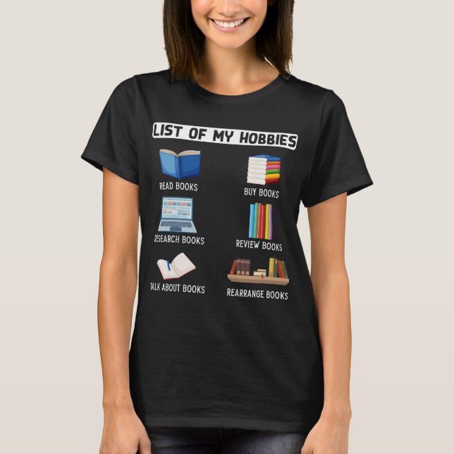 Funny Book Lover Spaß Bookworm Reading T-Shirt (Vorderseite)