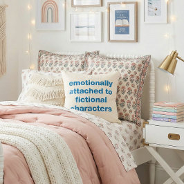 Funny Book Lovers Emotion Quote Spaß Bookish Blue Kissen