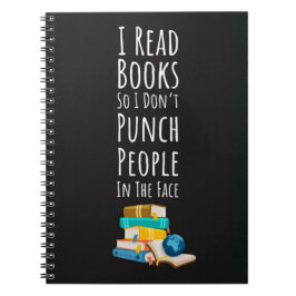 Funny Book Reader Gifts Joke Saying Reading Humor Notizblock
