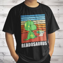 Funny Book Readosaurus Dinosaur Reading Dino Retro