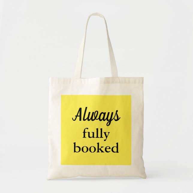 Funny book Tasche, hübsch gelb, maschinell waschba Tragetasche (Vorne)
