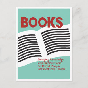 Funny Books Postcard Postkarte