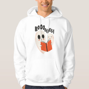 Funny Bookworm Ghost Halloween Hoodie
