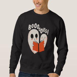 Funny Bookworm Ghost Halloween Sweatshirt