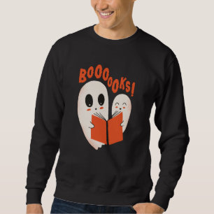 Funny Bookworm Ghost Halloween Sweatshirt