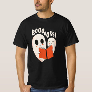 Funny Bookworm Ghost Halloween T-Shirt