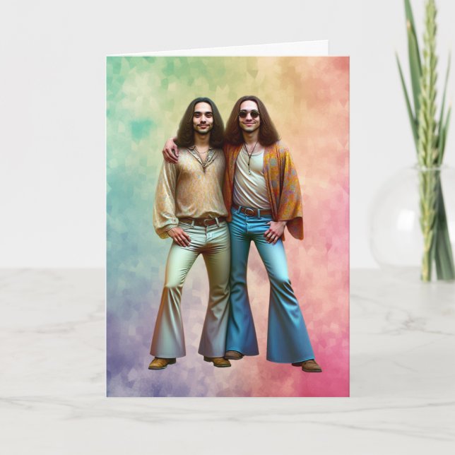 Funny Boomer Birthday | HIPPIES Karte (Vorderseite)