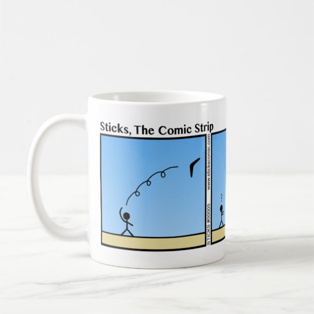 Funny Boomerang Stickman Tasse - 005 (Links)