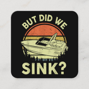 Funny Boot, aber haben wir Männer Sink Männer Moto Quadratische Visitenkarte