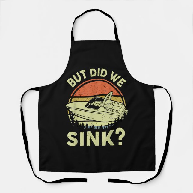 Funny Boot, aber haben wir Männer Sink Männer Moto Schürze (Vorderseite)