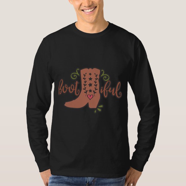 Funny Boot Iful Cowgirl Ideen T-Shirt (Vorderseite)