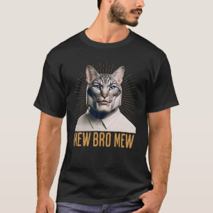 Funny Bootleg Mewing Cat Looksmaxxing Meme Mew Bro T-Shirt