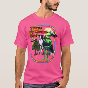 Funny Border Collie Alien Sie sind ausgewählt ein T-Shirt