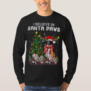 Funny Border Collie Dog Weihnachtsbaum Weihnachten T-Shirt