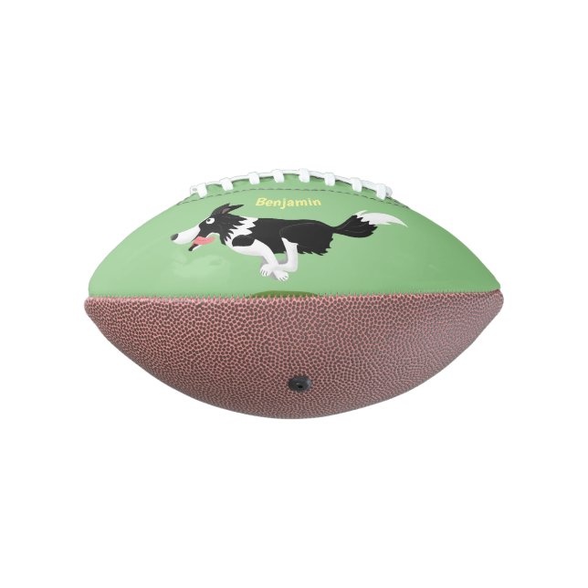 Funny Border Collie Hund läuft Cartoon Football (Gedreht 270)