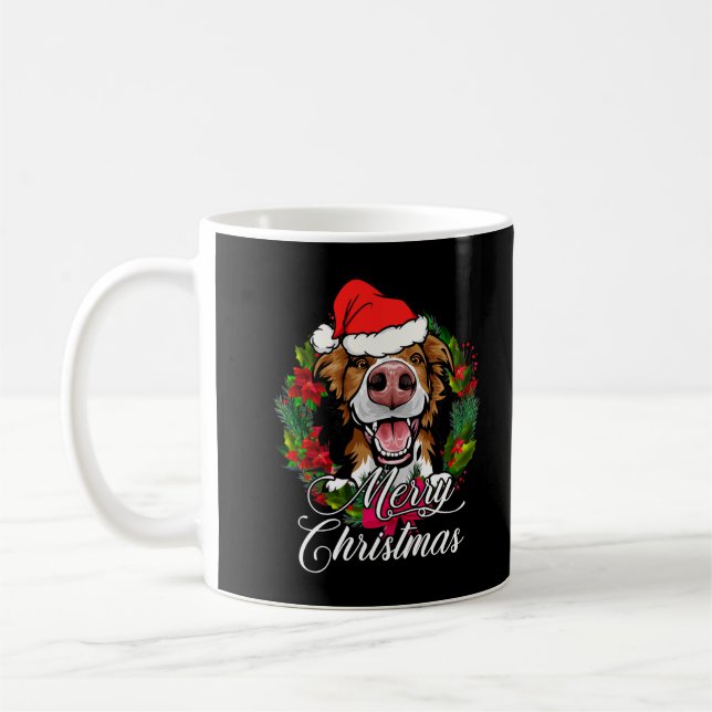 Funny Border Collie Schnee Weihnachten Weihnachten Kaffeetasse (Links)