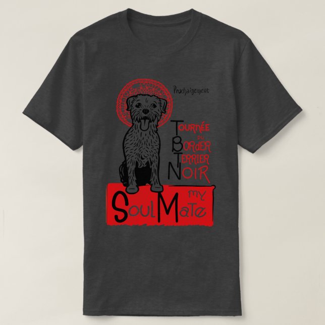 Funny Border Terrier Eigner Geschenk an der Grenze T-Shirt (Design vorne)